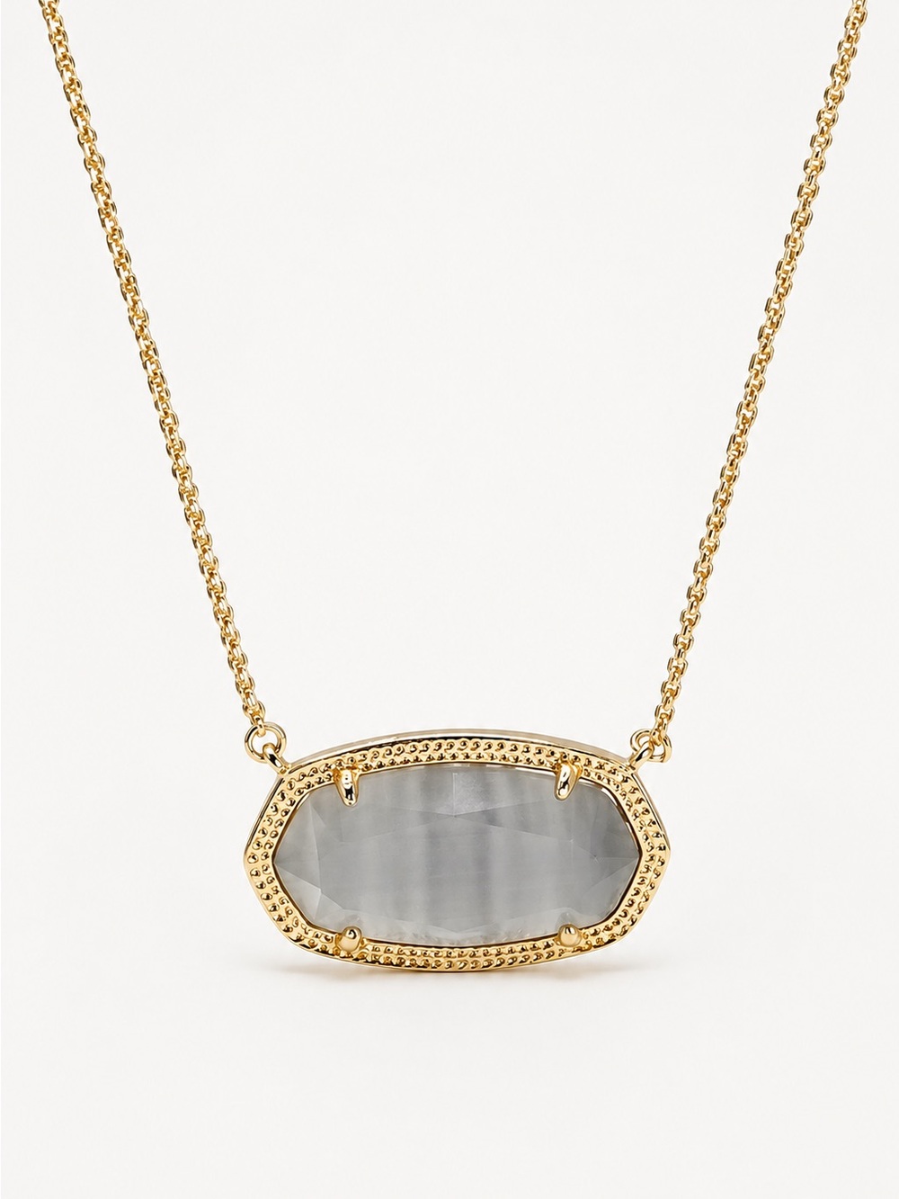 Kendra Scott Dylan Necklace Slate Gray and Gold.